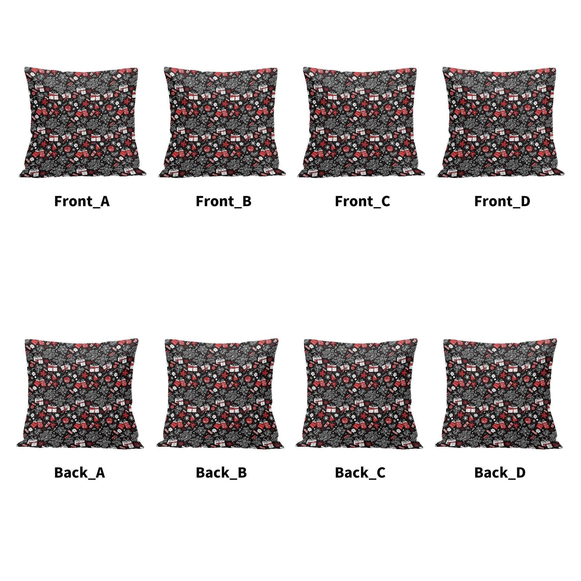 Christmas Gifts Peach Velvet 4 Pcs Square Pillow Case Covers (5 sizes) - DeRose Seasonal