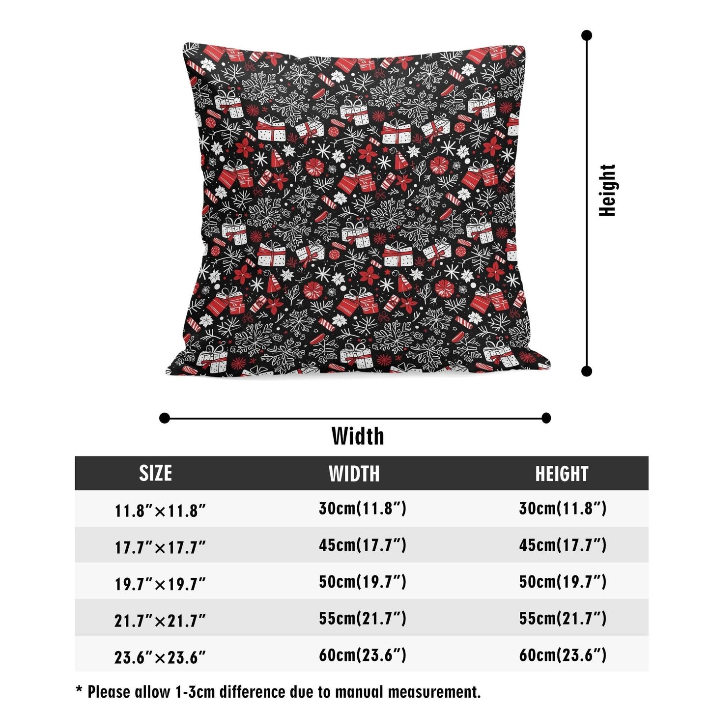 Christmas Gifts Peach Velvet 4 Pcs Square Pillow Case Covers (5 sizes) - DeRose Seasonal