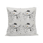 Frosty the Snowman Peach Velvet 4 Pcs Square Pillow Case Covers (5 sizes) - DeRose Seasonal