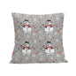 Snowman Peach Velvet 4 Pcs Square Pillow Case Covers (5 sizes) - DeRose Seasonal