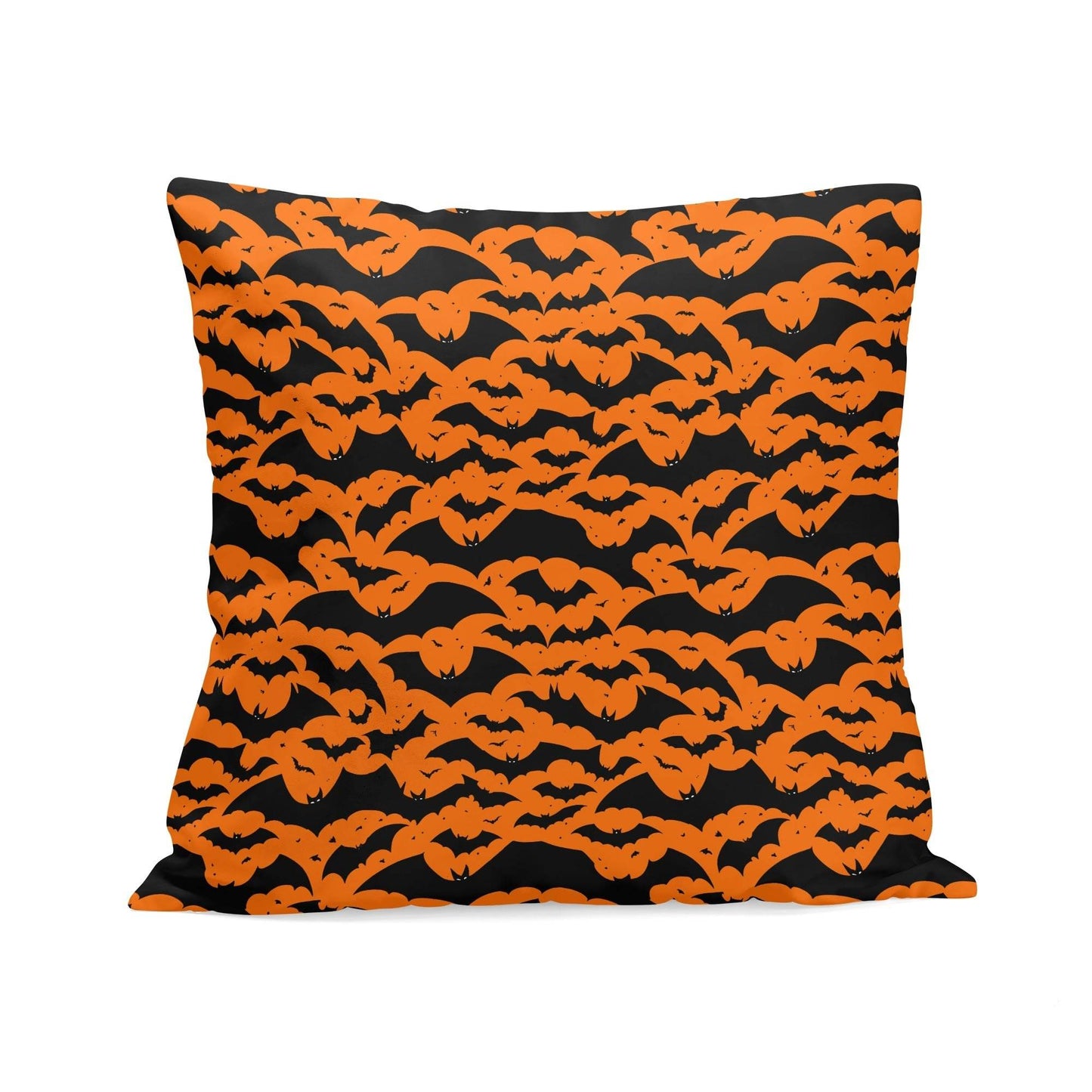 Halloween Bats Peach Velvet 4 Pcs Square Pillow Case Covers (5 sizes) - DeRose Seasonal
