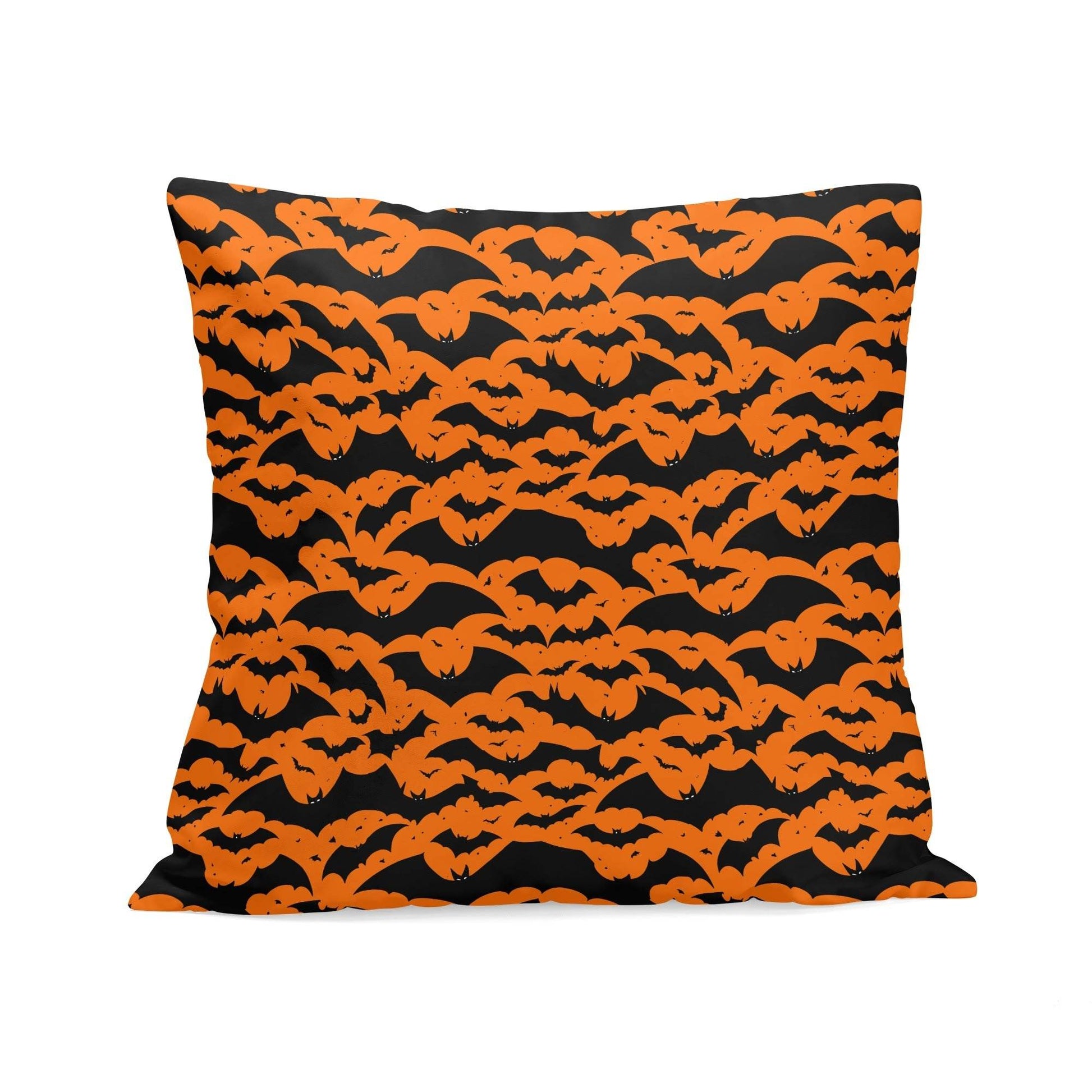 Halloween Bats Peach Velvet 4 Pcs Square Pillow Case Covers (5 sizes) - DeRose Seasonal