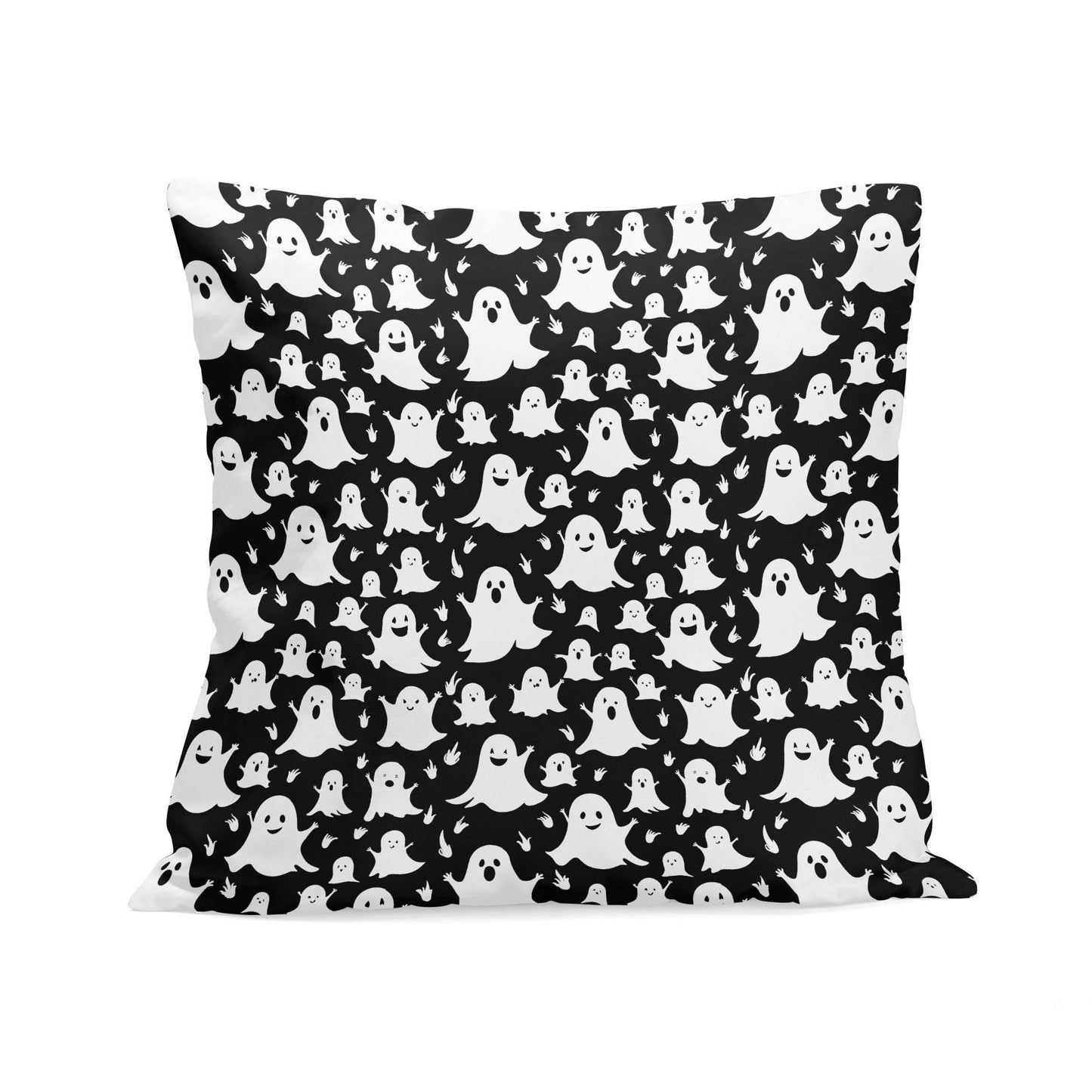 Spooky Ghost Peach Velvet 4 Pcs Square Pillow Case Covers (5 sizes) - DeRose Seasonal