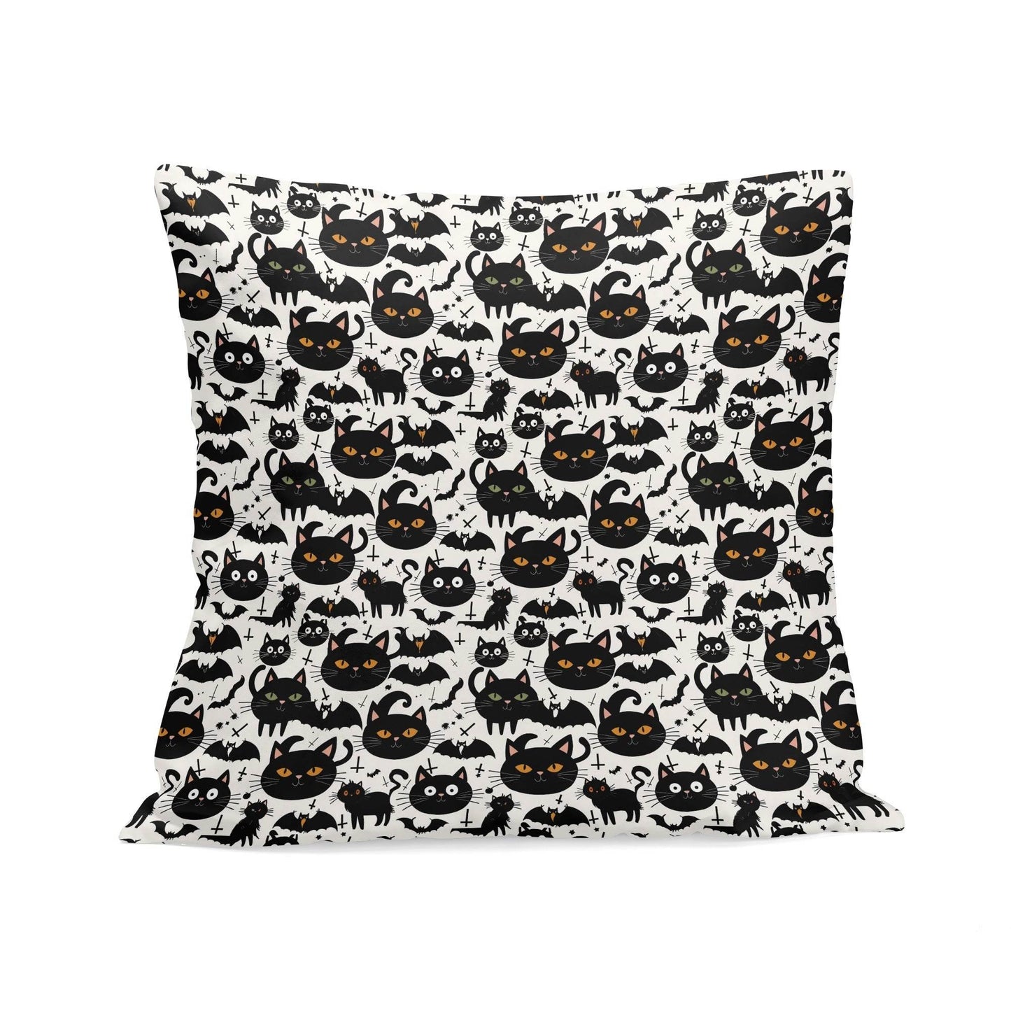 Crazy Cat Lady Peach Velvet 4 Pcs Square Pillow Case Covers (5 sizes) - DeRose Seasonal