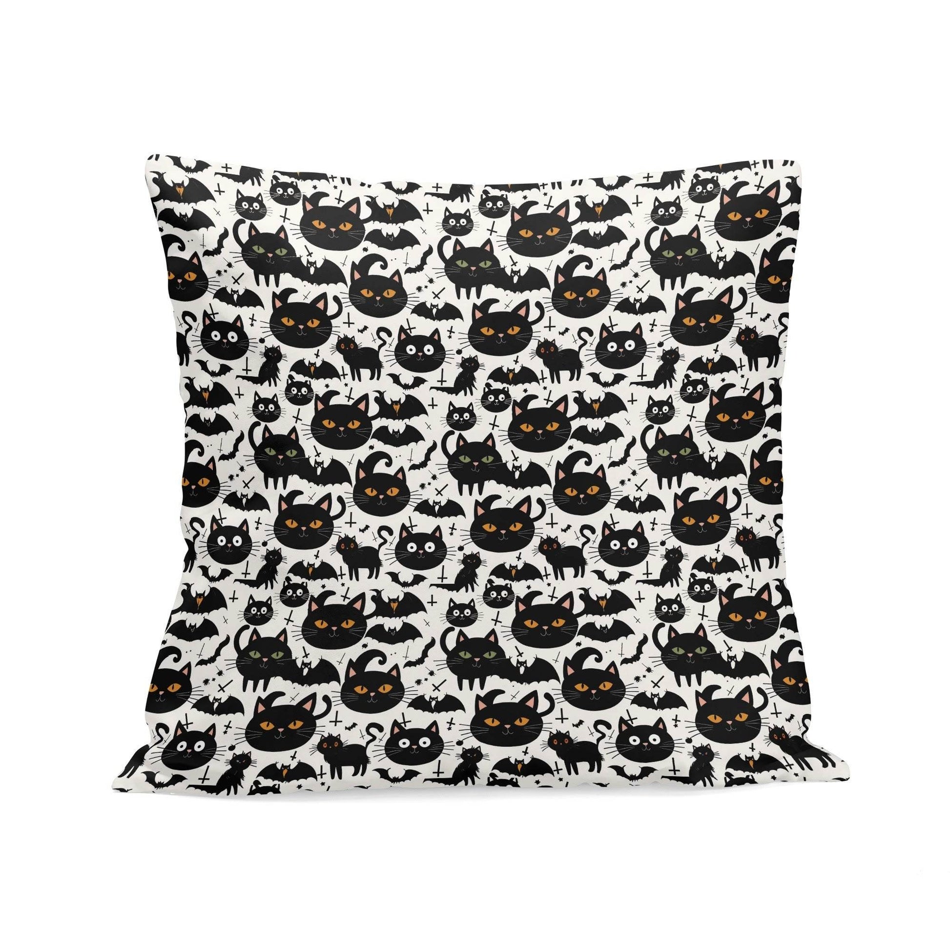Crazy Cat Lady Peach Velvet 4 Pcs Square Pillow Case Covers (5 sizes) - DeRose Seasonal