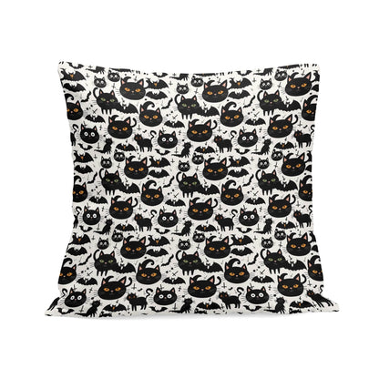 Crazy Cat Lady Peach Velvet 4 Pcs Square Pillow Case Covers (5 sizes) - DeRose Seasonal