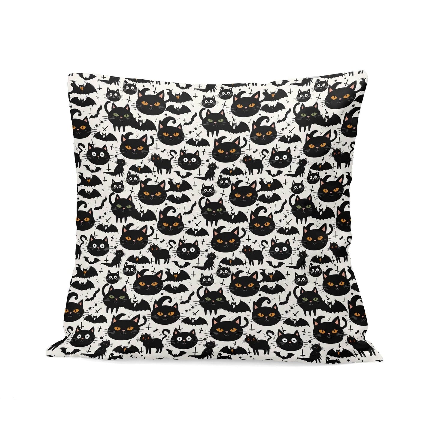 Crazy Cat Lady Peach Velvet 4 Pcs Square Pillow Case Covers (5 sizes) - DeRose Seasonal