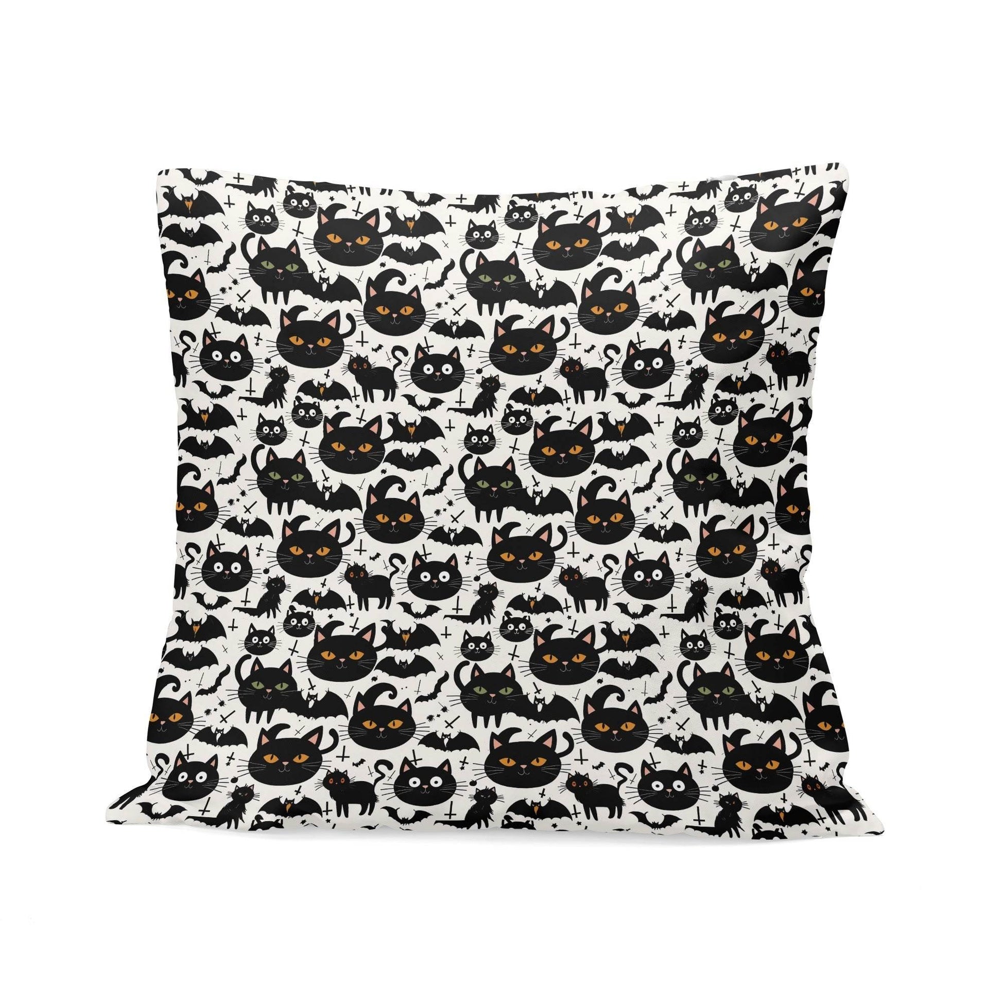 Crazy Cat Lady Peach Velvet 4 Pcs Square Pillow Case Covers (5 sizes) - DeRose Seasonal
