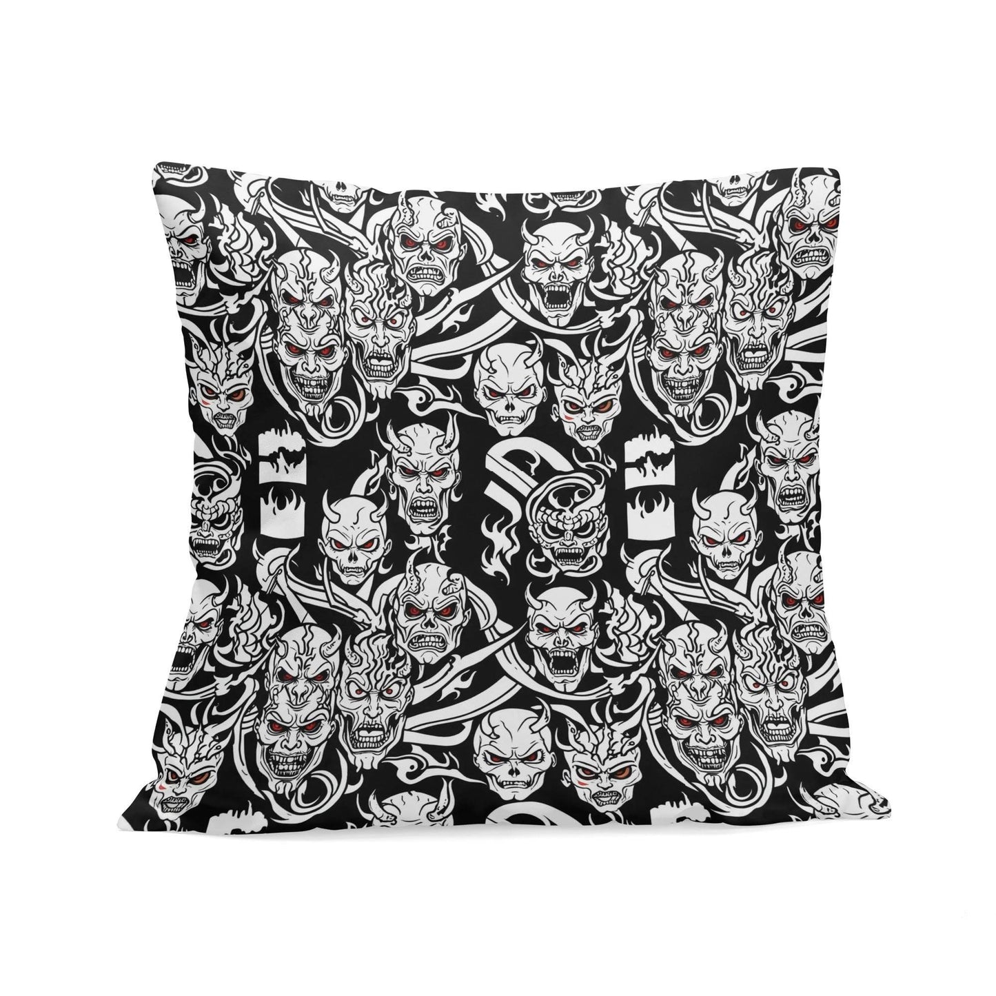 Demons Peach Velvet 4 Pcs Square Pillow Case Covers (5 sizes) - DeRose Seasonal