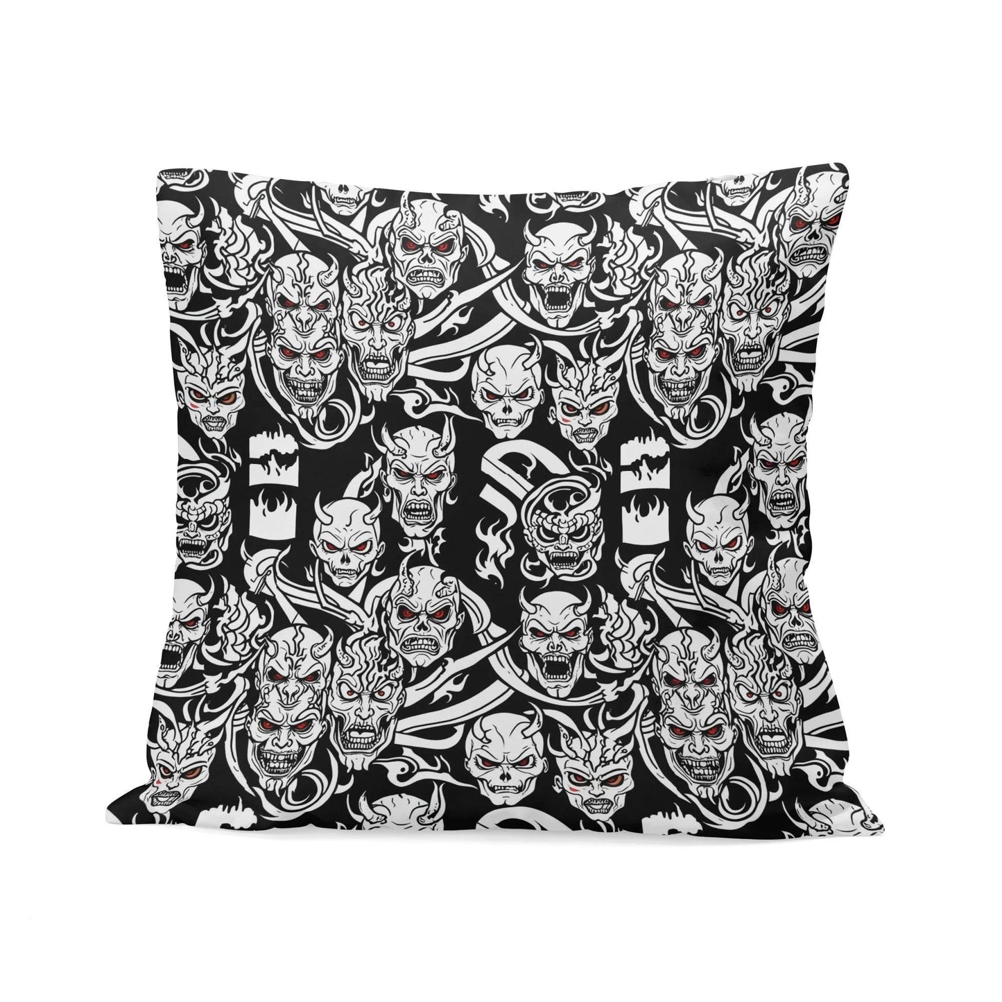 Demons Peach Velvet 4 Pcs Square Pillow Case Covers (5 sizes) - DeRose Seasonal