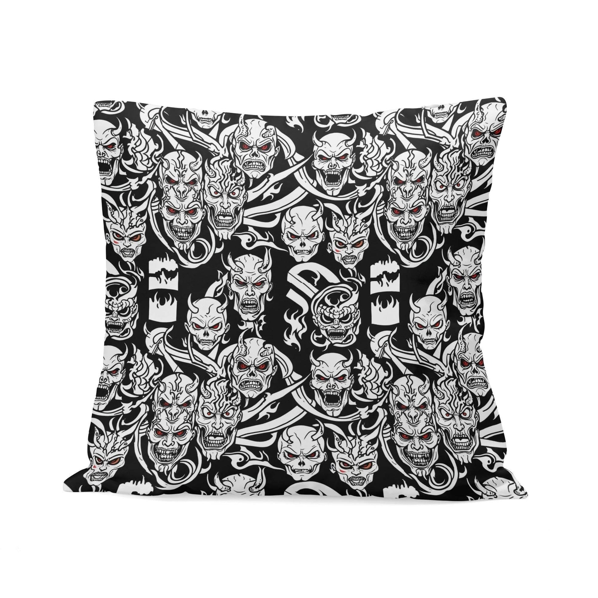 Demons Peach Velvet 4 Pcs Square Pillow Case Covers (5 sizes) - DeRose Seasonal