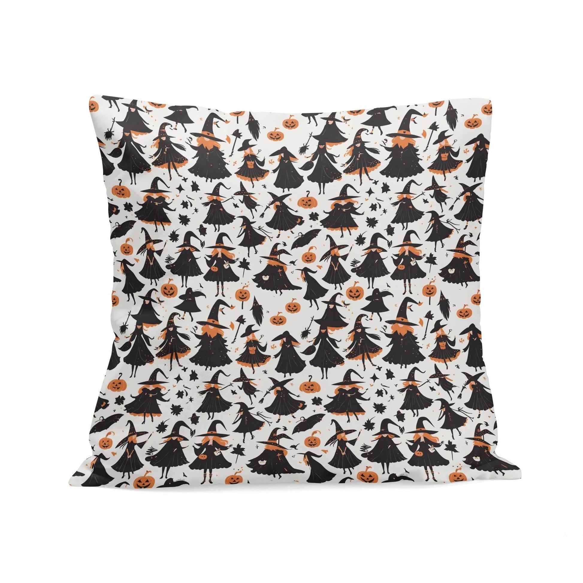 Witches Peach Velvet 4 Pcs Square Pillow Case Covers (5 sizes) - DeRose Seasonal