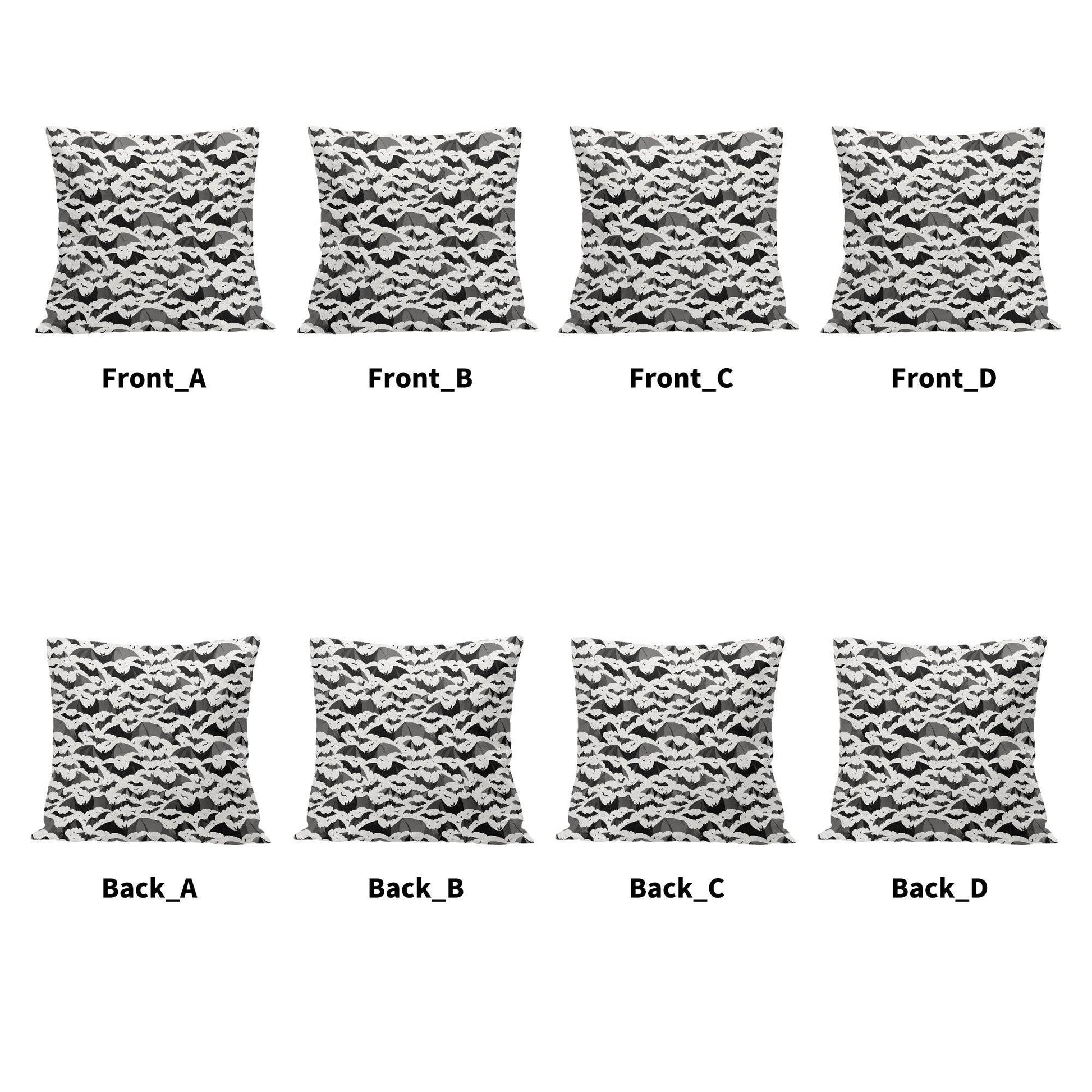 Bats Peach Velvet 4 Pcs Square Pillow Case Covers (5 sizes) - DeRose Seasonal