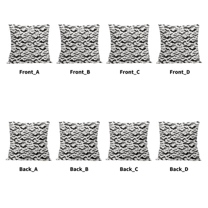 Bats Peach Velvet 4 Pcs Square Pillow Case Covers (5 sizes) - DeRose Seasonal