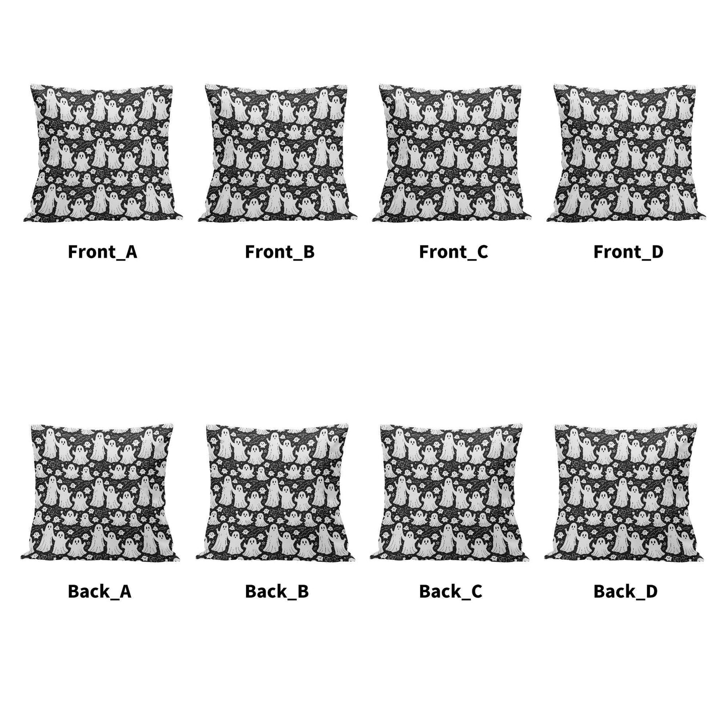 Vintage Ghost Peach Velvet 4 Pcs Square Pillow Case Covers (5 sizes) - DeRose Seasonal
