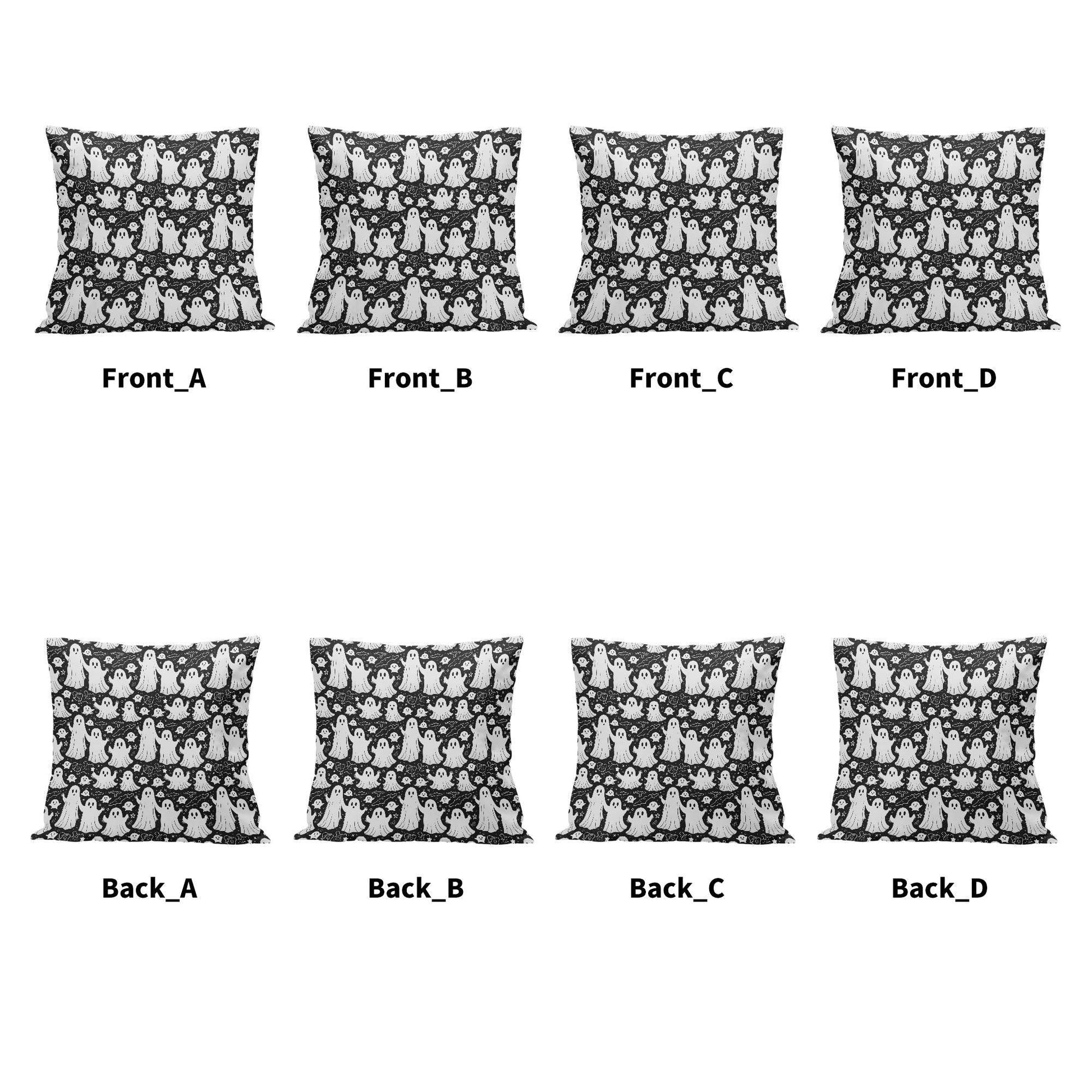 Vintage Ghost Peach Velvet 4 Pcs Square Pillow Case Covers (5 sizes) - DeRose Seasonal