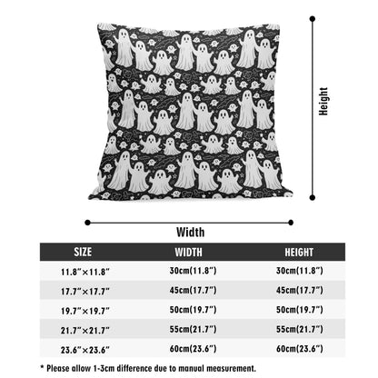 Vintage Ghost Peach Velvet 4 Pcs Square Pillow Case Covers (5 sizes) - DeRose Seasonal