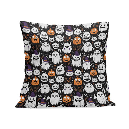 Cute Monster Witch Peach Velvet 4 Pcs Square Pillow Case Covers (5 sizes) - DeRose Seasonal