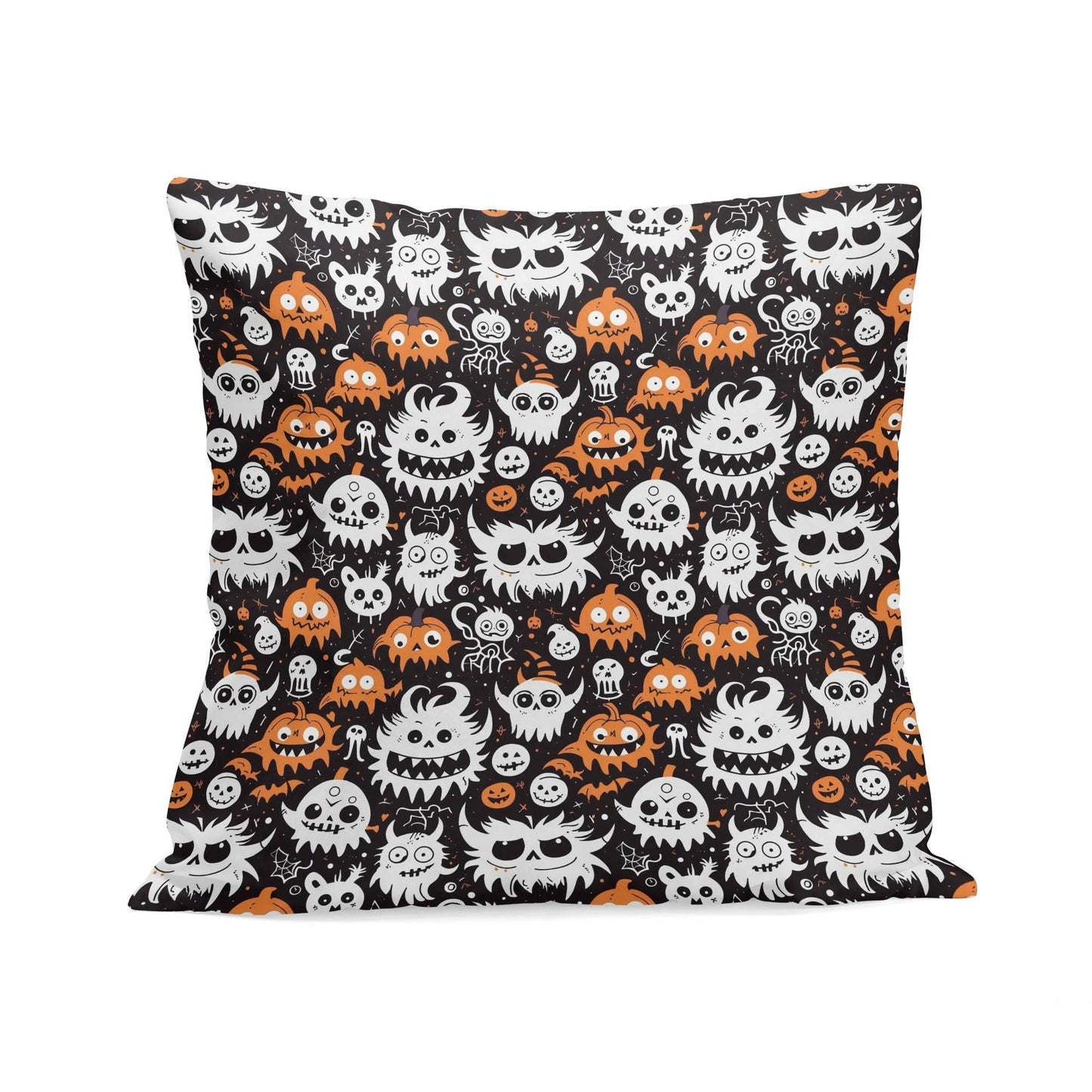 Cute Monsters Peach Velvet 4 Pcs Square Pillow Case Covers (5 sizes) - DeRose Seasonal