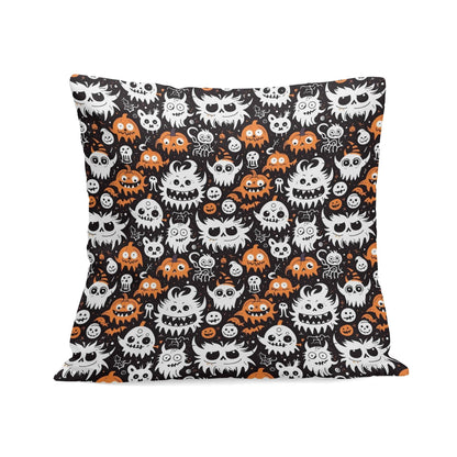Cute Monsters Peach Velvet 4 Pcs Square Pillow Case Covers (5 sizes) - DeRose Seasonal