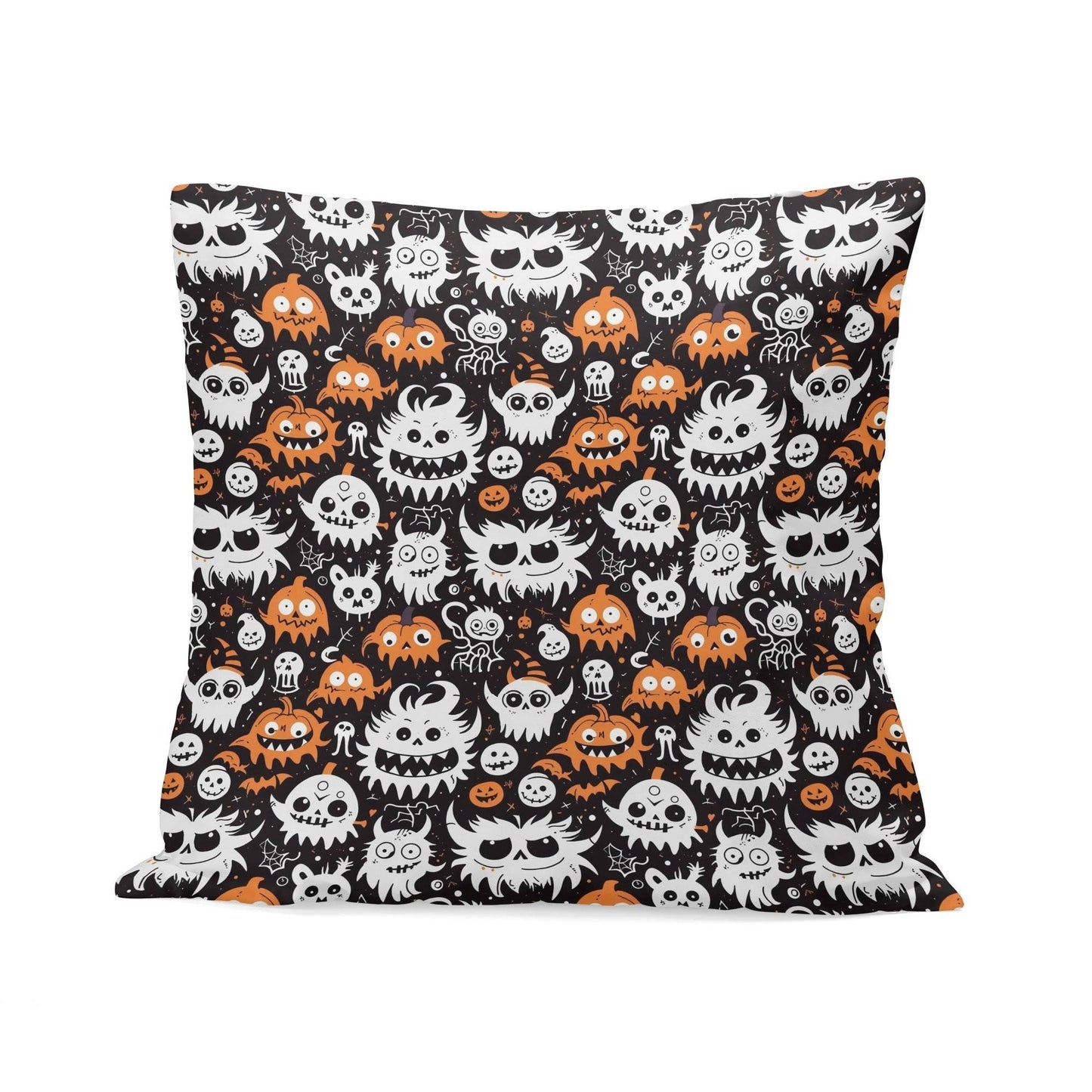 Cute Monsters Peach Velvet 4 Pcs Square Pillow Case Covers (5 sizes) - DeRose Seasonal