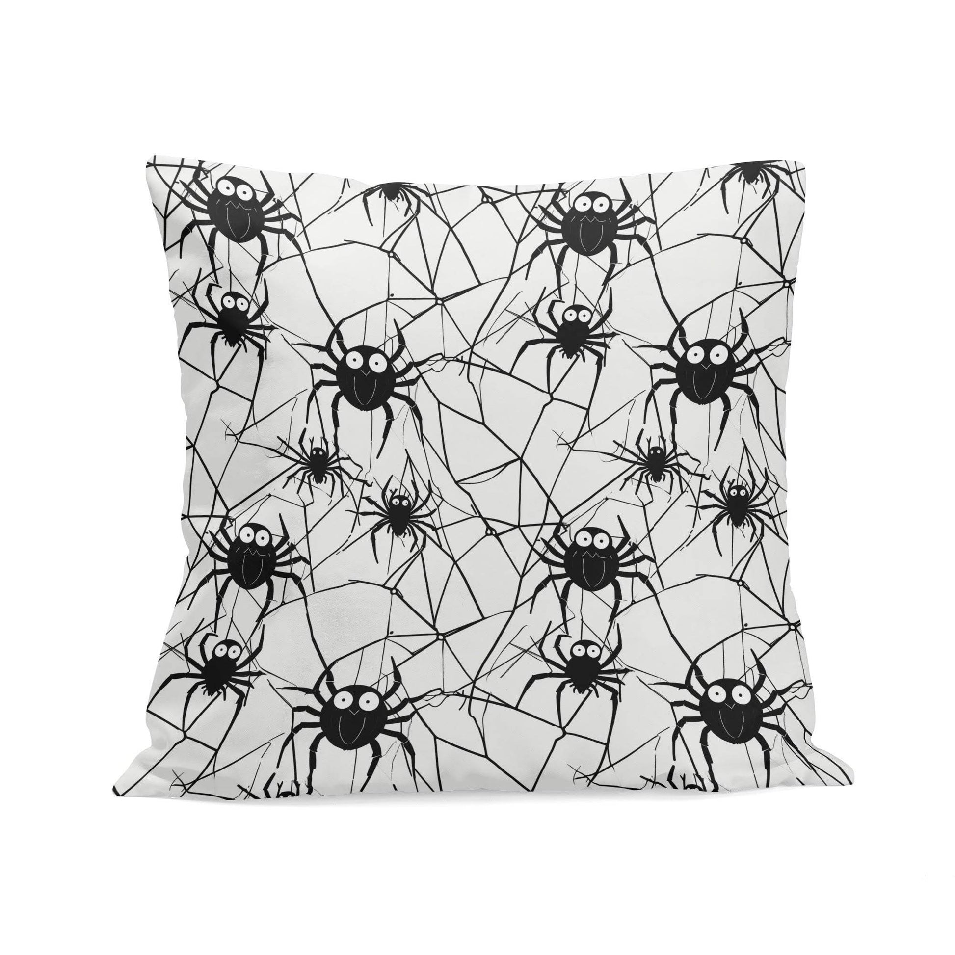 Cute Spiders Peach Velvet 4 Pcs Square Pillow Case Covers (5 sizes) - DeRose Seasonal