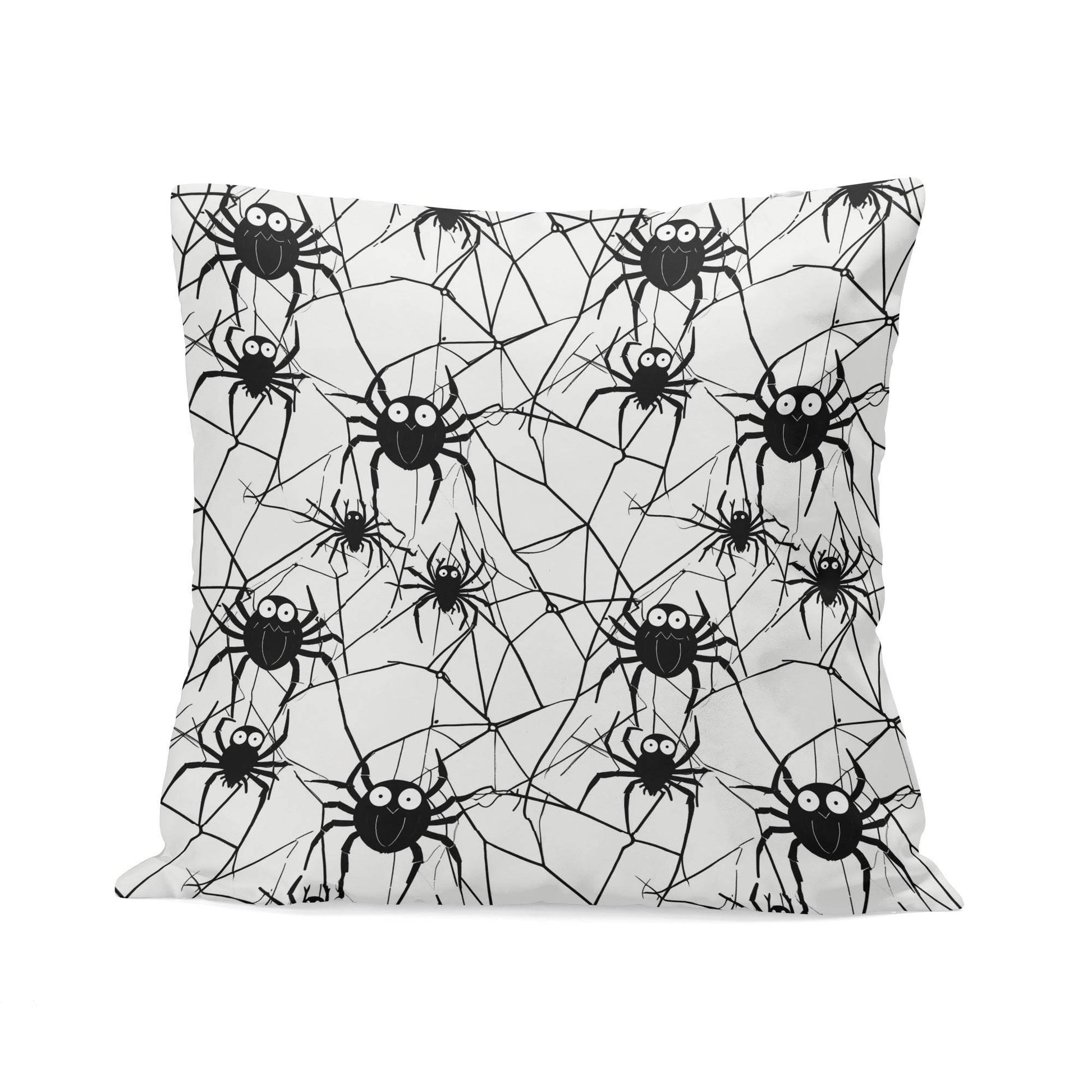 Cute Spiders Peach Velvet 4 Pcs Square Pillow Case Covers (5 sizes) - DeRose Seasonal