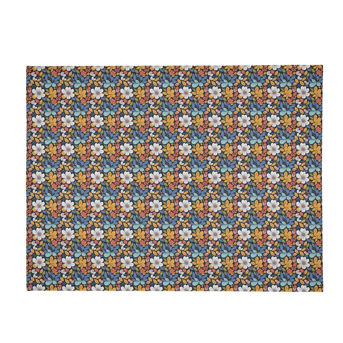 Bright Flowers Horizontal Flannel Breathable Blanket 4 Sizes - DeRose Seasonal