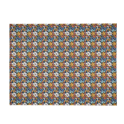 Bright Flowers Horizontal Flannel Breathable Blanket 4 Sizes - DeRose Seasonal