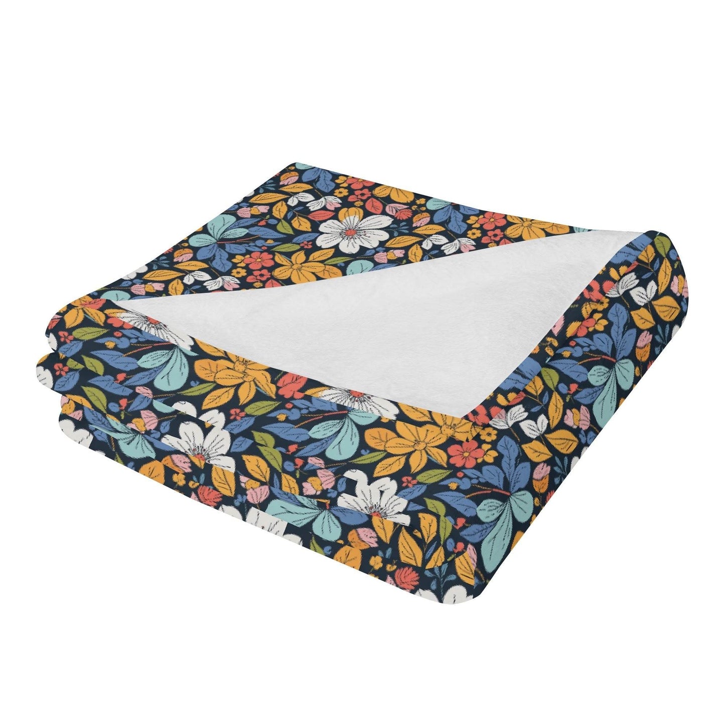 Bright Flowers Horizontal Flannel Breathable Blanket 4 Sizes - DeRose Seasonal