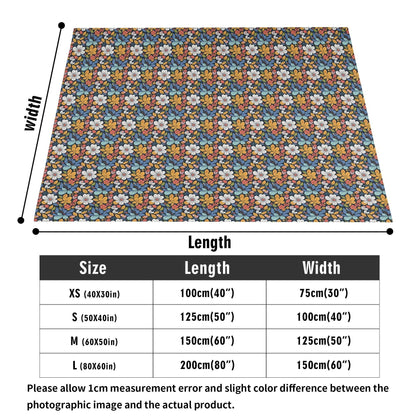 Bright Flowers Horizontal Flannel Breathable Blanket 4 Sizes - DeRose Seasonal