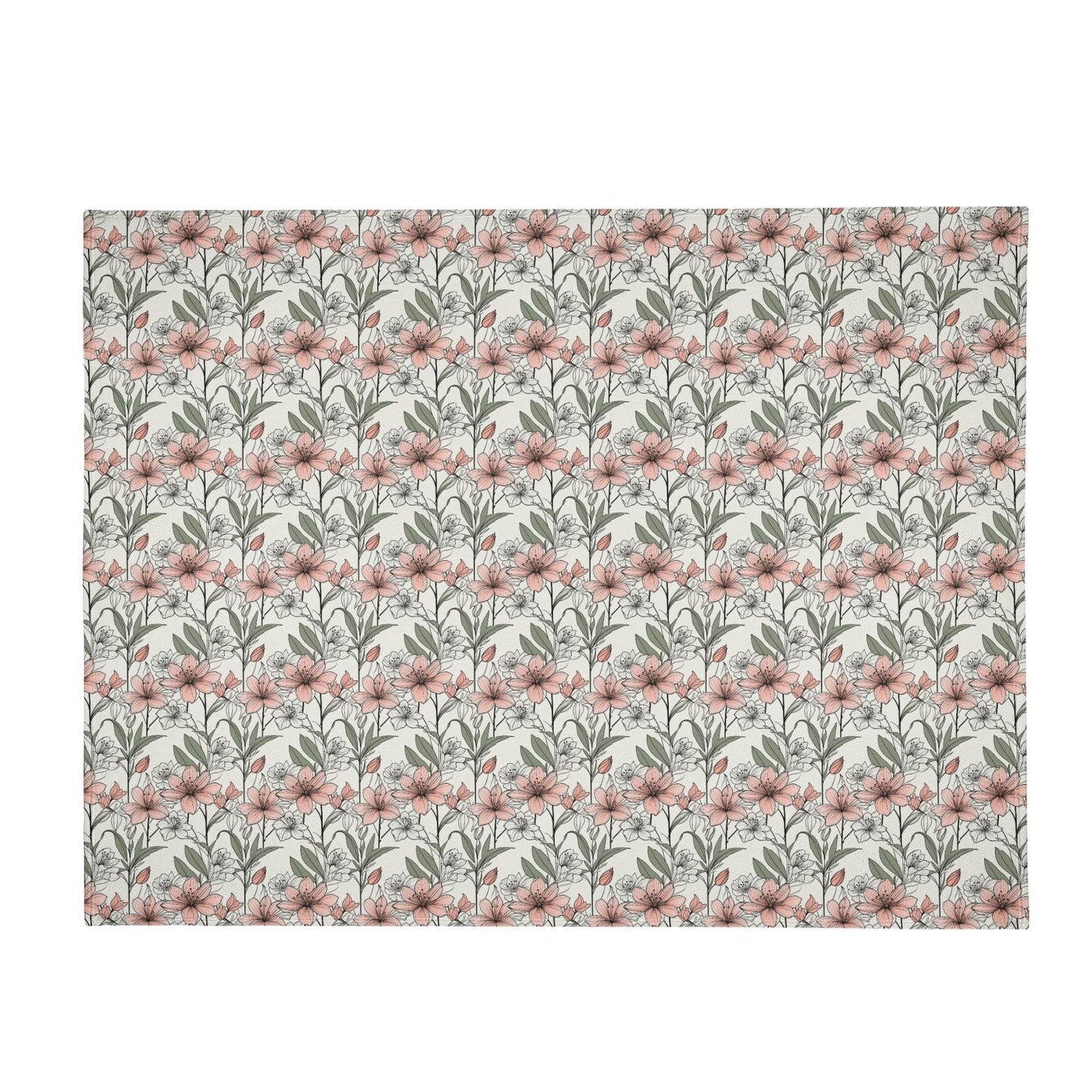 Japan Floral Horizontal Flannel Breathable Blanket 4 Sizes - DeRose Seasonal