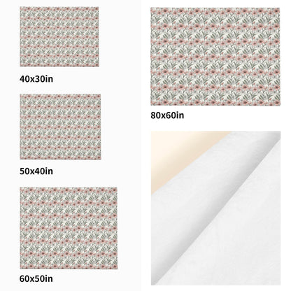 Japan Floral Horizontal Flannel Breathable Blanket 4 Sizes - DeRose Seasonal