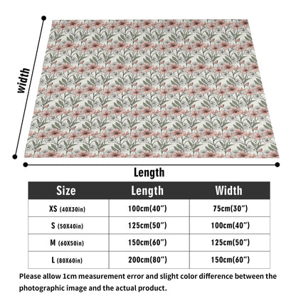 Japan Floral Horizontal Flannel Breathable Blanket 4 Sizes - DeRose Seasonal
