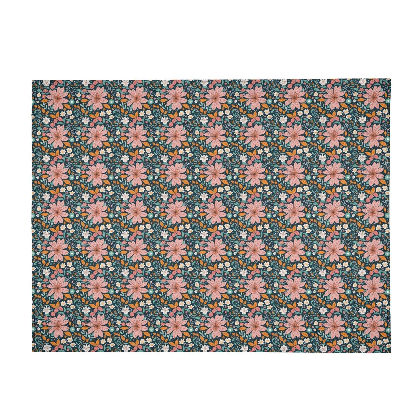 Wild Flowers Horizontal Flannel Breathable Blanket 4 Sizes - DeRose Seasonal