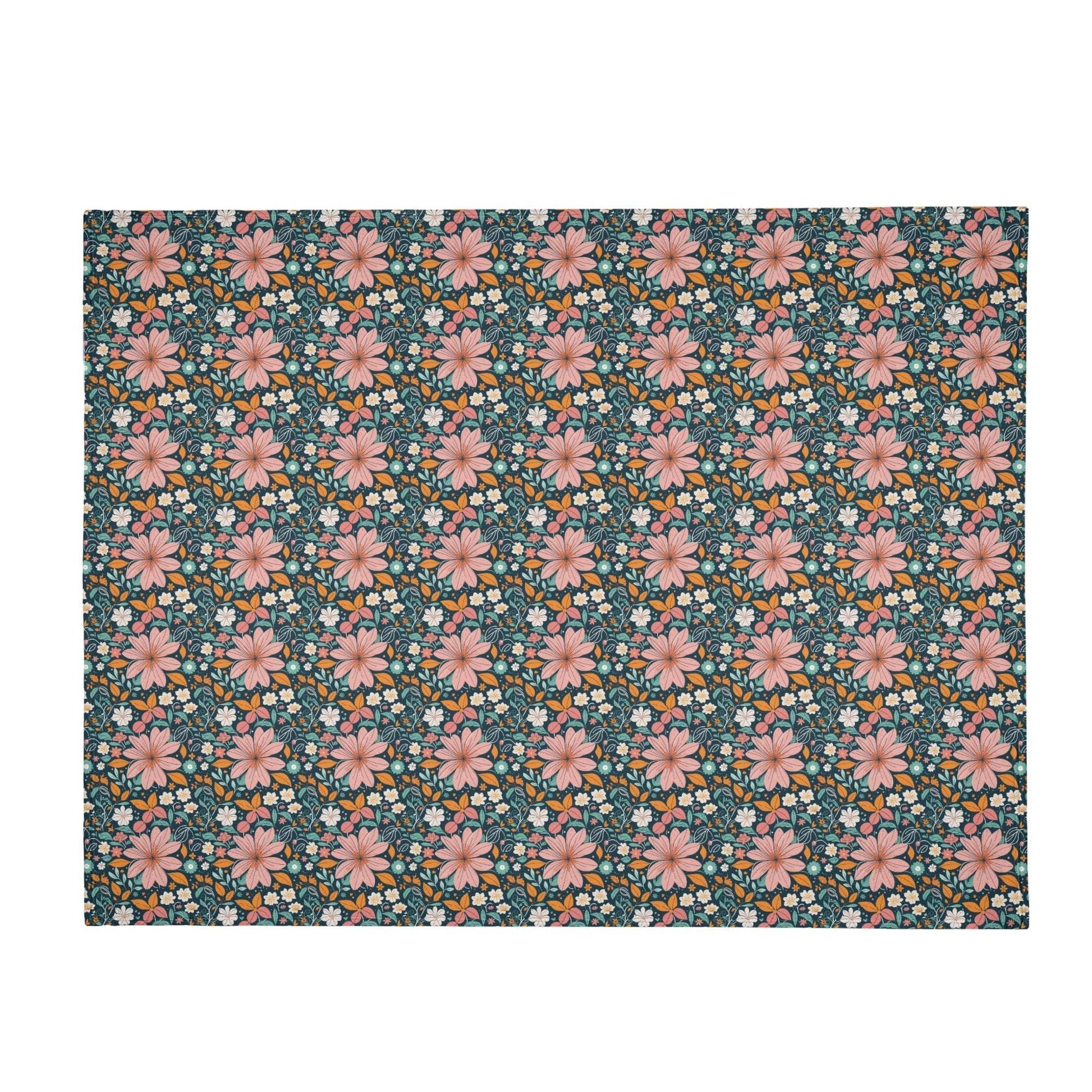 Wild Flowers Horizontal Flannel Breathable Blanket 4 Sizes - DeRose Seasonal
