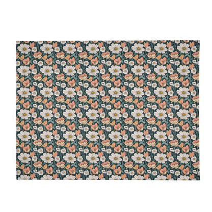 Tulips and Daisys Horizontal Flannel Breathable Blanket 4 Sizes - DeRose Seasonal