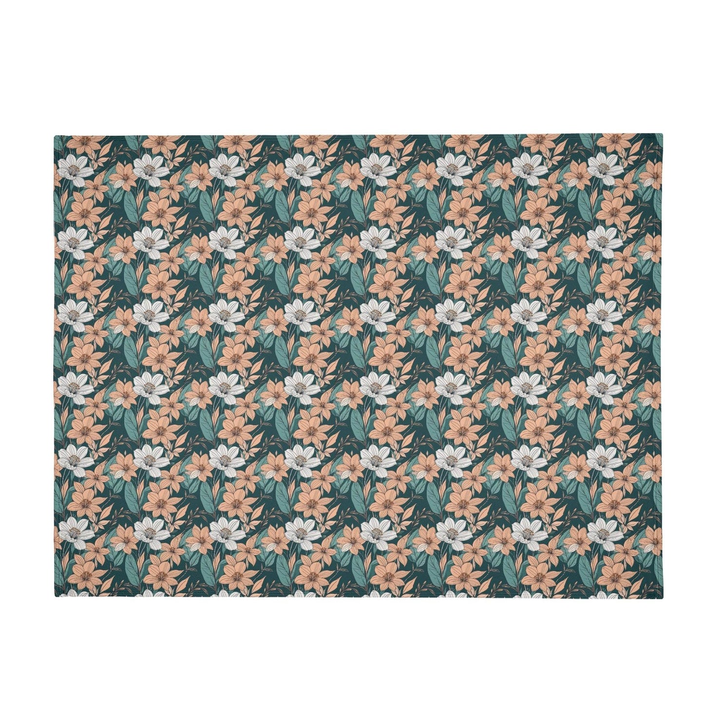 Pastel Floral Horizontal Flannel Breathable Blanket 4 Sizes - DeRose Seasonal