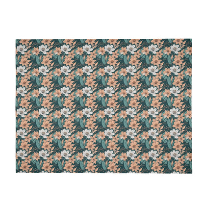 Pastel Floral Horizontal Flannel Breathable Blanket 4 Sizes - DeRose Seasonal