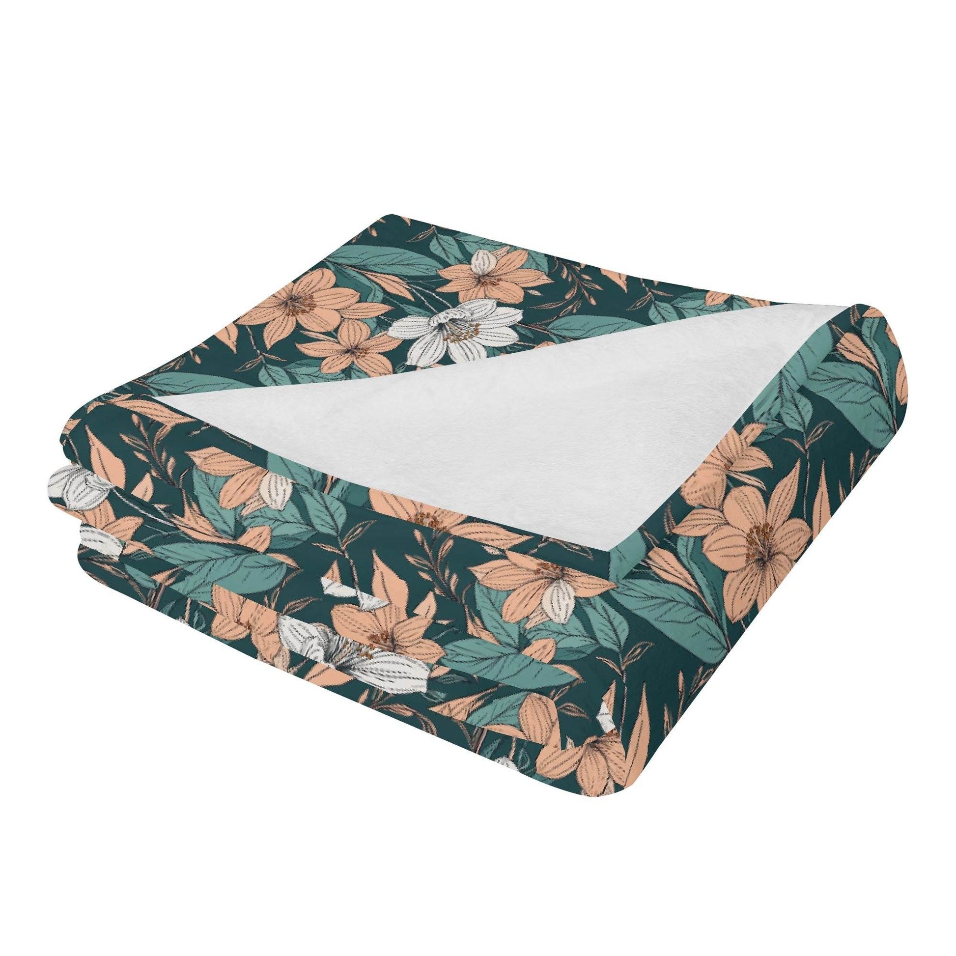 Pastel Floral Horizontal Flannel Breathable Blanket 4 Sizes - DeRose Seasonal