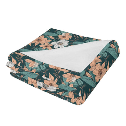 Pastel Floral Horizontal Flannel Breathable Blanket 4 Sizes - DeRose Seasonal