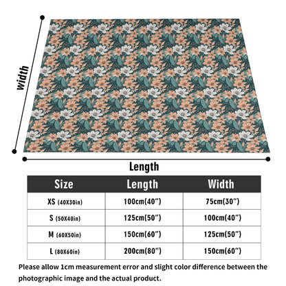 Pastel Floral Horizontal Flannel Breathable Blanket 4 Sizes - DeRose Seasonal