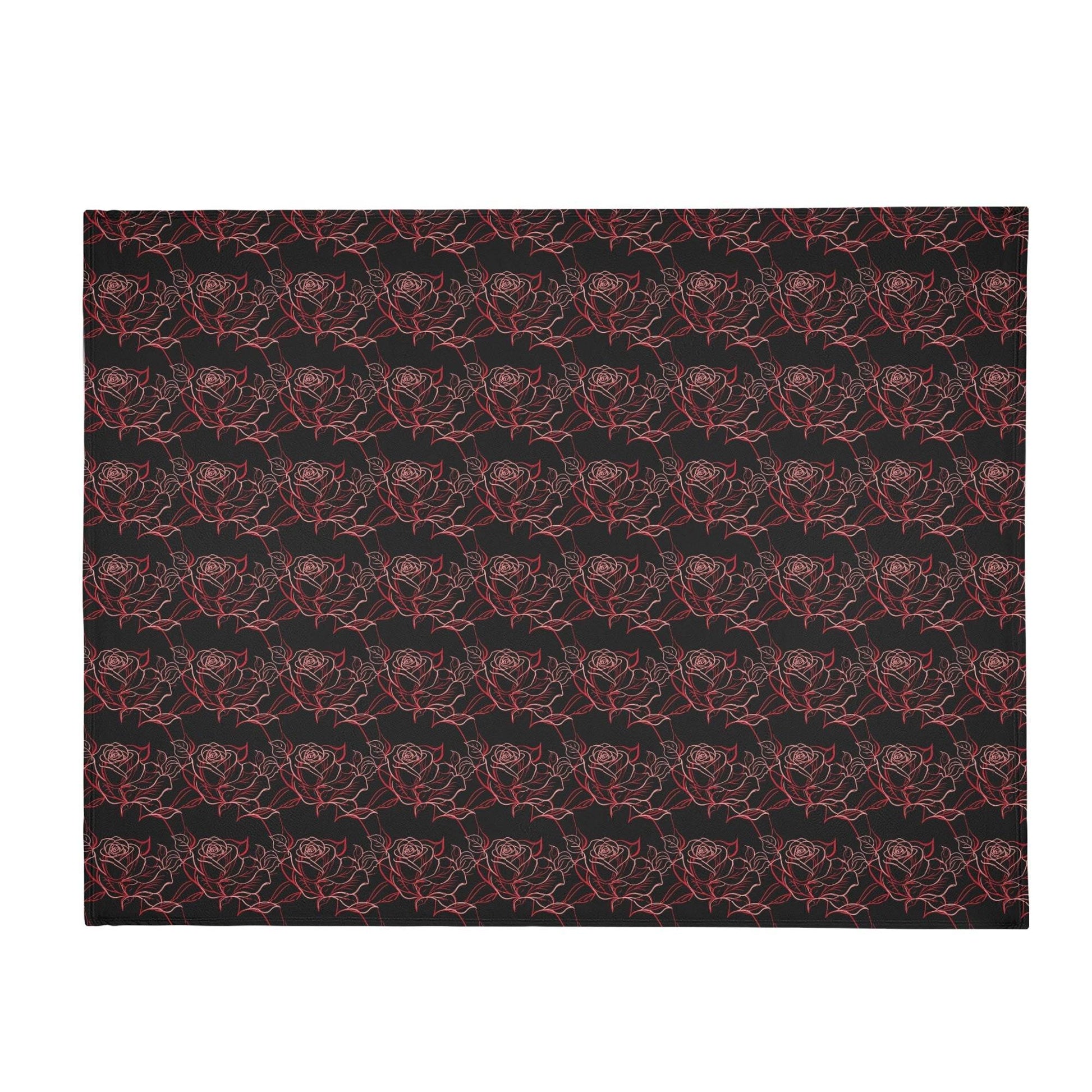 Red Light Rose Horizontal Flannel Breathable Blanket 4 Sizes - DeRose Seasonal