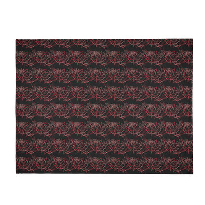 Red Light Rose Horizontal Flannel Breathable Blanket 4 Sizes - DeRose Seasonal