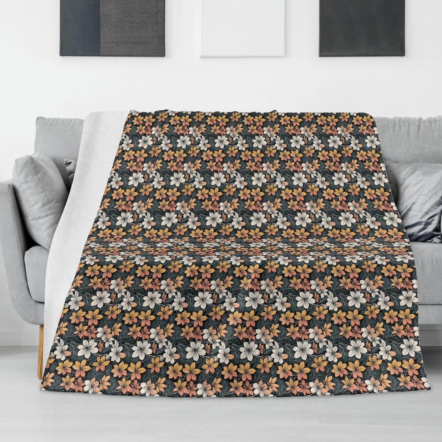 Field of Flowers Horizontal Flannel Breathable Blanket 4 Sizes - DeRose Seasonal