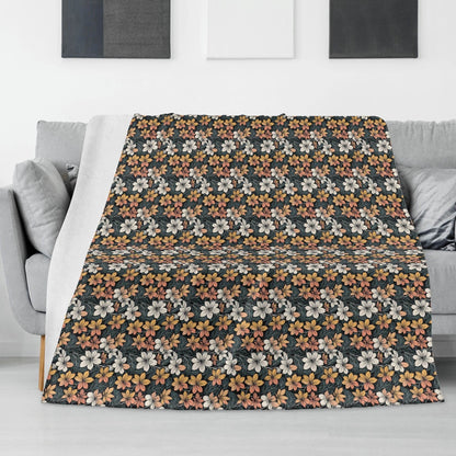 Field of Flowers Horizontal Flannel Breathable Blanket 4 Sizes - DeRose Seasonal