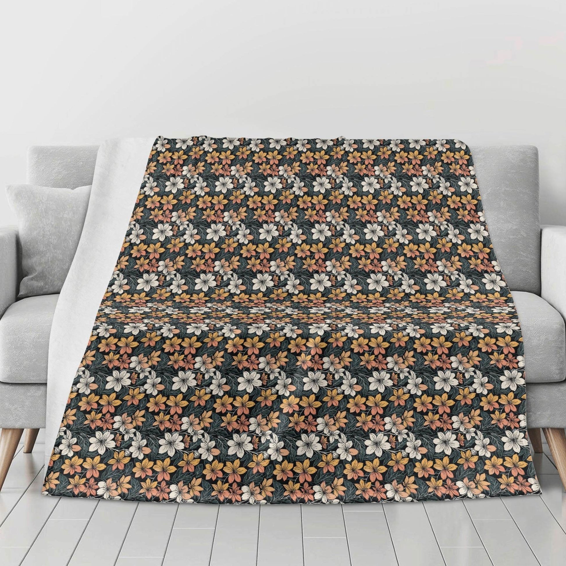 Field of Flowers Horizontal Flannel Breathable Blanket 4 Sizes - DeRose Seasonal