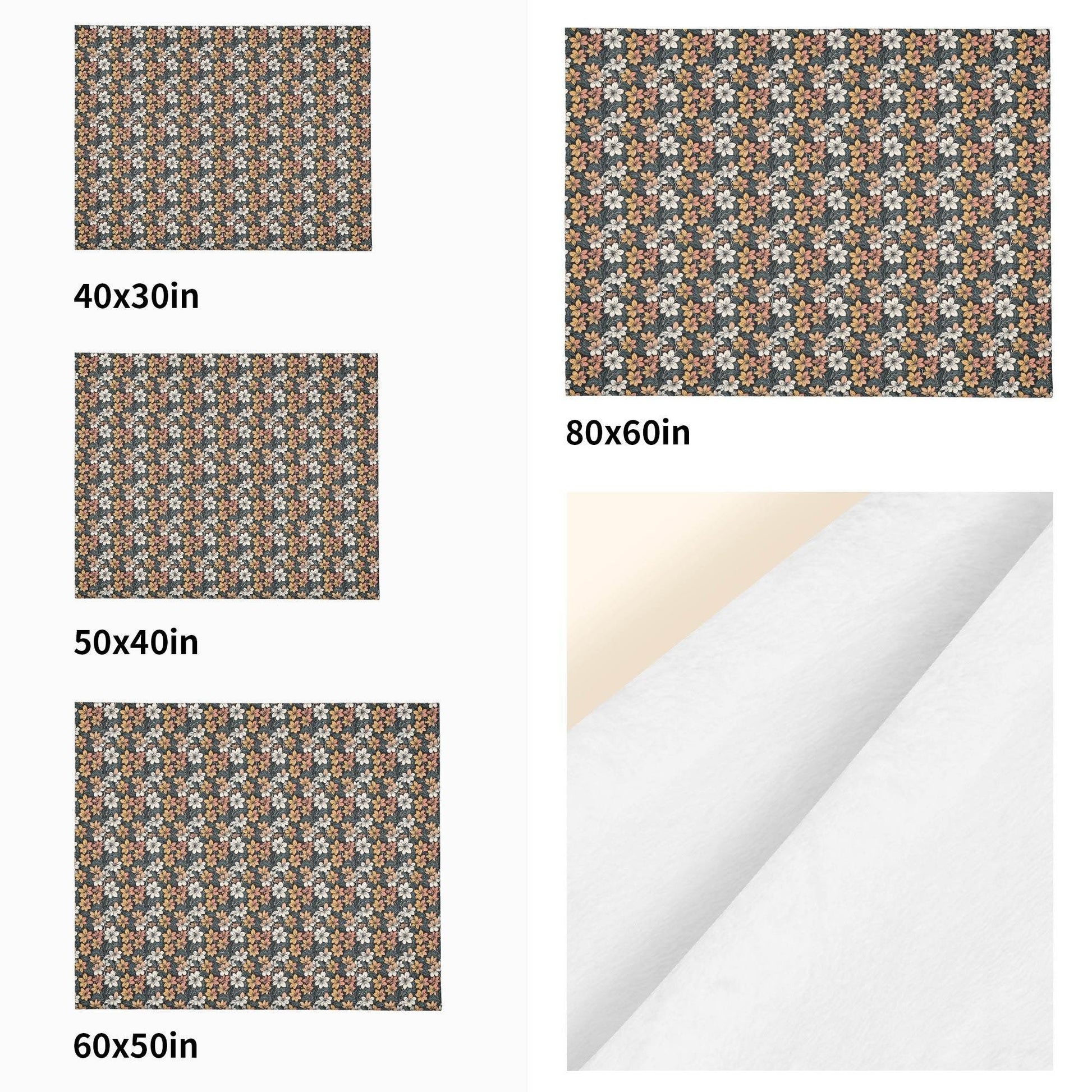 Field of Flowers Horizontal Flannel Breathable Blanket 4 Sizes - DeRose Seasonal