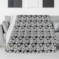 Black and White Floral Horizontal Flannel Breathable Blanket 4 Sizes - DeRose Seasonal