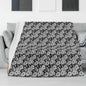 Black and White Daisys Horizontal Flannel Breathable Blanket 4 Sizes - DeRose Seasonal